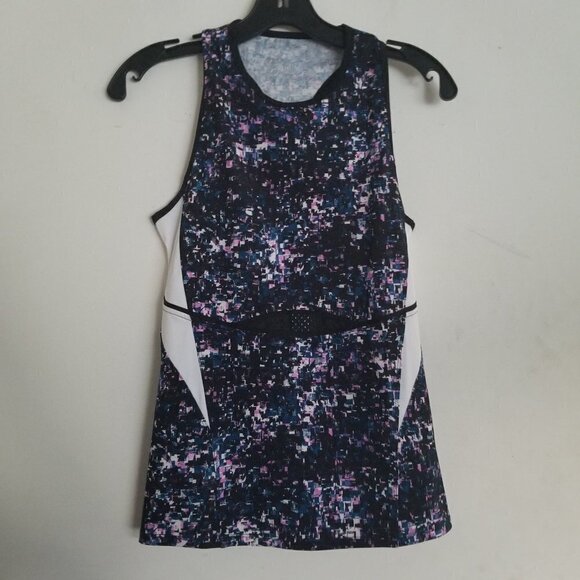 Tail Racerback Abstract Print Mesh Front Tank Top - Picture 11 of 11